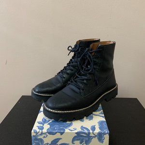 Madewell - The Citywalk Lugsole Lace-Up Boot in Leather - Black